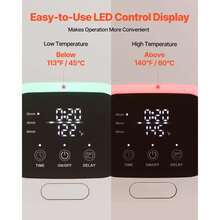 Towel Warmer Bucket, 20L Heated Towel Warmer With LED Dispaly, Large Blanket Warmers For Bathroom, Timer & Temperature Setting, Security Lock & 4 Hooks, For SPA, Home, Countertop, Floor, White - Xem 6