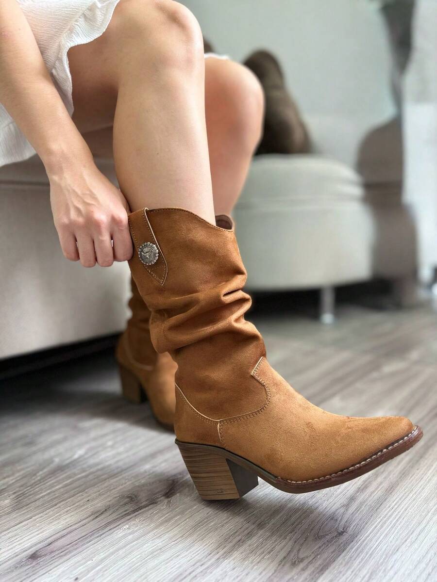Women Ankle Boots & Booties - Camel - View 1