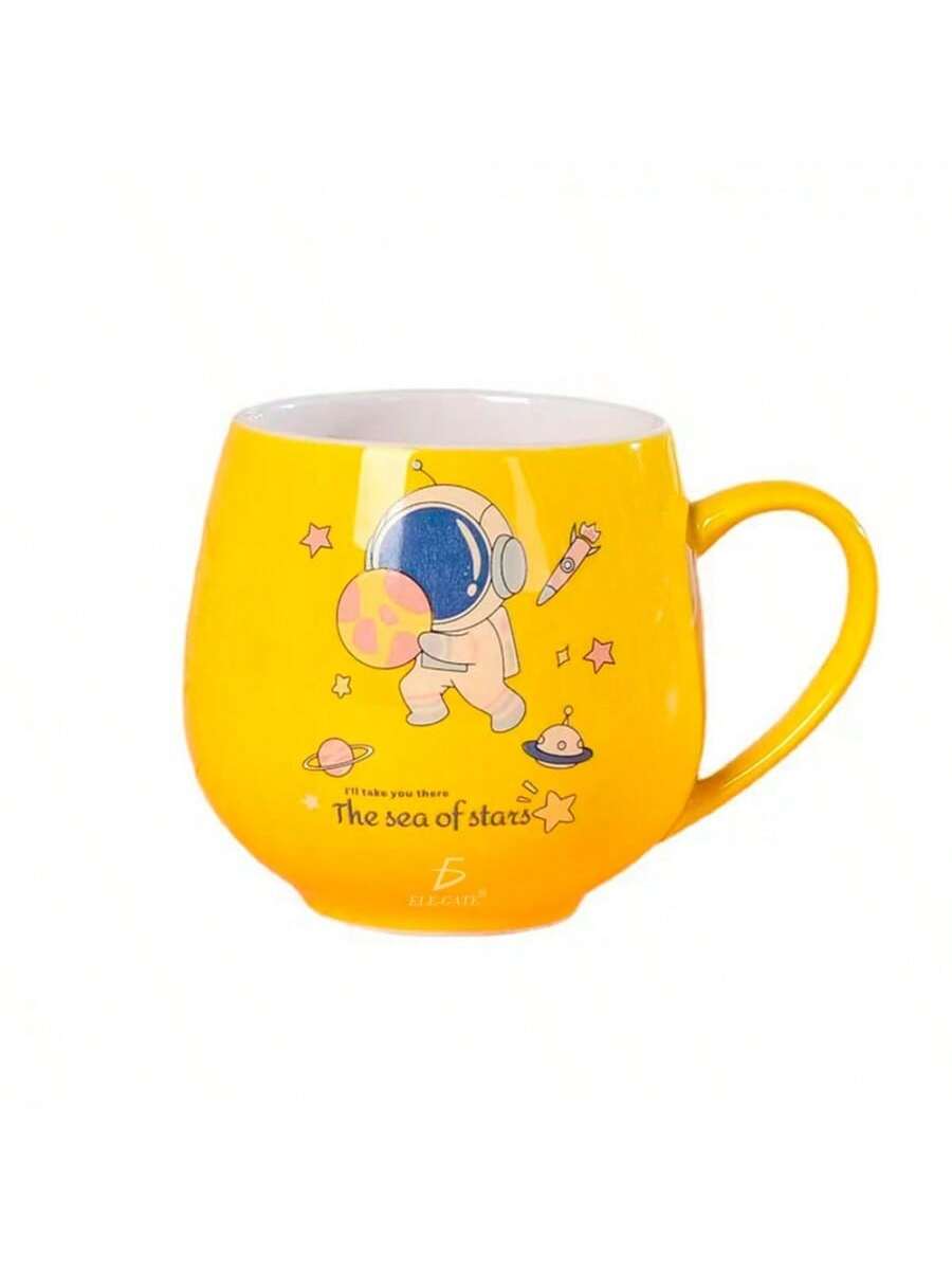 Set de tazas de café de cerámica con dibujos