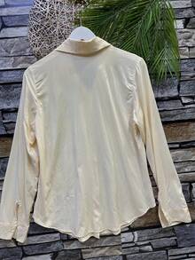 Women's Shirt In Beautiful Viscose Fabric - 奶油色 - 查看 2