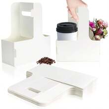 15 peças/pacote Suporte de Copo Descartável de Papel Kraft Grosso, Adequado para Embalagem de Flores, Café, Chá com Leite para Viagem