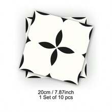 10/20 PIEZAS Baldosas de piso autoadhesivas de 20.32cm x 20.32cm, piso de vinilo impermeable, piso DIY, adecuado para baño, cocina, chimenea, casa de mascotas, escaleras, dormitorio, pared/verde/blanco/negro/verde claro