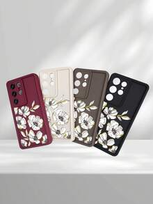 Handyhülle mit Aquarellblumenmuster, stoßfest, schönes Design, modischer ästhetischer Druck, schmale Passform, Schutzhülle kompatibel mit Samsung Galaxy S25Ultra/S25Plus/S25/S24Ultra/S24Plus/S24FE/S24/S23Ultra/S23Plus/S23/S22Ultra/S22Plus/S22