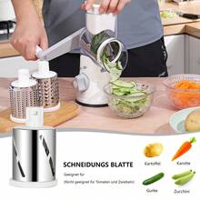 Manueller Gemüseschneider 3-in-1 – Spiralschneider, Reibe & Raspel für Obst, Gemüse und Nüsse