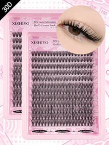 蓬松睫毛簇 570/240/216/192 件单根睫毛簇睫毛延长，30+40D+50D+60D+80D+100D 6 种款式混合托盘 5D 蓬松睫毛簇浓密簇睫毛延长单根睫毛仿貂睫毛簇 D/CC/DD 卷曲 8-16MM 混合睫毛延长戏剧性睫毛延长睫毛簇。婚礼新娘化妆工具睫毛簇，睫毛簇，单根睫毛，睫毛，假睫毛 - 彩色 - 查看 16