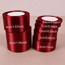 1 Roll 25 Yards Polyester Satin Ribbon, Christmas Gift Box, Candy Box, Cake Box, Flower Decoration Ribbon, DIY Crafts