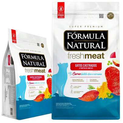 Fórmula Natural Fresh Meat Carne P/gatos Castrados 1kg