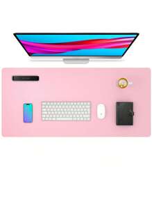 Extra Large Mouse Pad, Writing Pad, Office Desk Mat, Desktop Protector, Waterproof PU Leather + Non-Slip Velvet, Multiple Sizes Available In White, Black, Pink, Apricot, Blue, Purple, Yellow, Green, Coffee, Gray, Light Gray, Gaming Desk Mat, Desk Protector Pad, Multiple Colors, Office, Student, Study Desk, Long Desk Mat, Home Decor Pad, Scratch-Resistant, Anti-Glare Leather, Coffee Table Mat, Laptop Protective Pad, Waterproof, Reusable, Extra Long Extra Large, Easy To Clean, Office Supplies, Study Home Goods