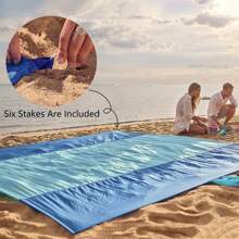 Beach Blanket, Beach Blanket Waterproof Sandproof, Extra Large Beach Mat, Oversized & Compact Sand Free Mat Quick Drying, Lightweight & Durable,Outdoor Blanket For 6 To 8 Adults, Beach Vacation Essentials, Beach Essentials