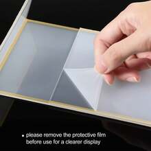 5/6/10/15pcs,Gold Borders Acrylic Sign Holder Picture Frame Display Stand Clear Paper Holder Table Menu Stands For Wedding Office Restaurant - Gold - View 5