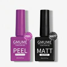 Kit de esmalte de uñas de gel de alta brillo y larga duración, incluye: Top Coat sin necesidad de limpiar, Base Coat, Top Coat reforzado, Removedor mágico, Top Coat mate, Base Coat de goma, Aceite para cutículas, Gel 5 en 1, Imprimador pH, Base Coat pelable. Para manicura en casa y profesional con efecto de uñas de gel que se puede despegar.