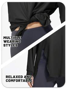 Soyun 女士宽松瑜伽服分体修身轻便适合户外活动旅行健身房跑步训练