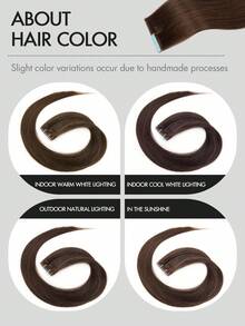 10pcs Seamless Invisible Clip-In Hair Extensions - Natural Straight Human Hair, Light Blonde Woven Extensions, Suitable For Caucasian Women And Men (12 Inch, 14 Inch, 16 Inch, 18 Inch, 20 Inch, 22 Inch), Seamless Blend, No Damage - Multicolor - View 8