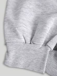 Women's Custom Open Shoulder Sweatshirts - Add Your Own Text, Choose Your Favorite Font And Color, Customize Autumn And Winter Sweatshirts, Gifts For Girlfriends, Family, Yourself, Anniversaries, Birthdays, Holidays, Etc Spring, Gifts For Women - Light Grey - View 4