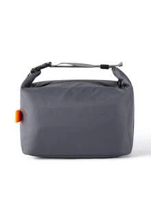 1 pieza Bolsa de almuerzo aislada y plegable, bolso de mano, gran capacidad para trabajadores de oficina, estudiantes, bolsa térmica para bento, resistente al agua, mantiene la comida caliente/fría, suficiente para una comida completa, alta calidad, adecuada para el hogar, la mañana, salidas, viajes, picnics