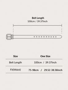 Random Item With Fashionable Metal U-Shaped Buckle, Dress Belt, Versatile For Casual Commuting, Perfect Gift For Summer, Autumn, Halloween, Suitable For Pairing With Pants Or Skirts - Multicolor - View 9