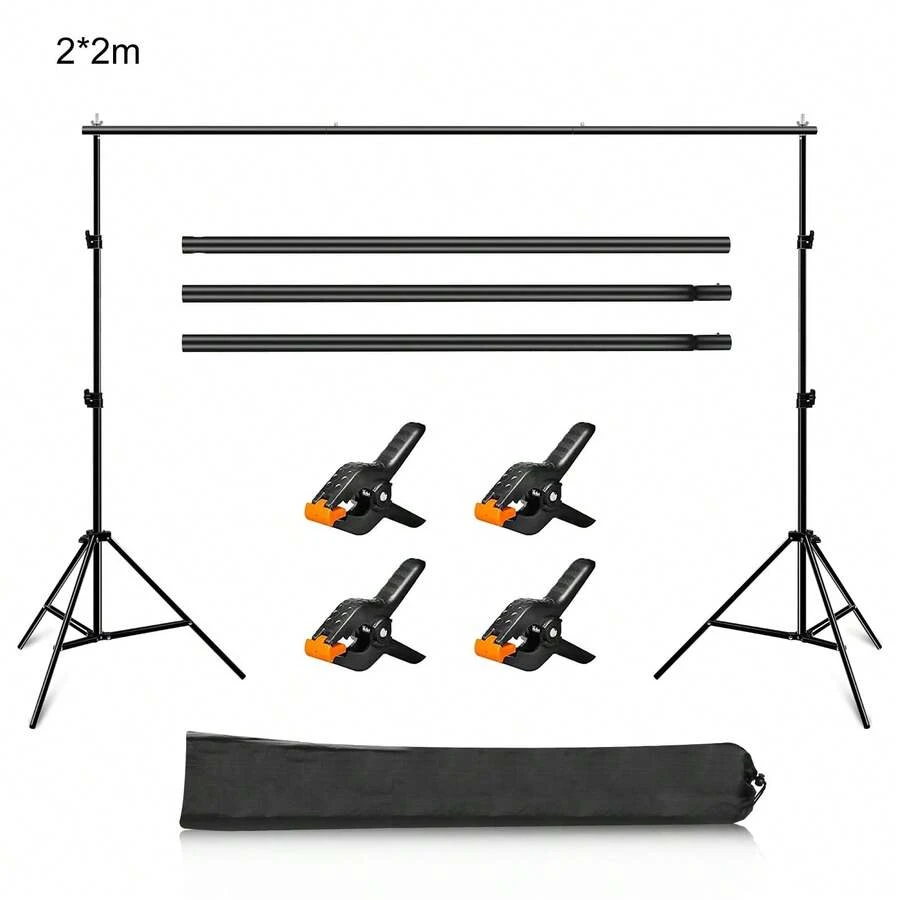 Puluz 2 X 2m/2 X 3m Photo Studio Background Support Stand Backdrop Crossbar Bracket(Black)