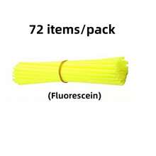72pcs/Pack Colorful PVC Spoke Covers, 24cm Wheel Rim Spoke Wrap Kit, Motorcycle Bicycle Spoke Decorative Accessories