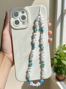 1 件 Evil Eye 仿珍珠手机壳配件、手机带、无线耳机、相机挂绳吊坠 - 彩色 - 查看 4