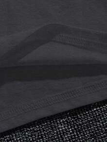Heart Shaped Denim Pattern Women's Plus Size Sports Short Sleeve T-Shirt Fall Women Clothes - Black - View 3