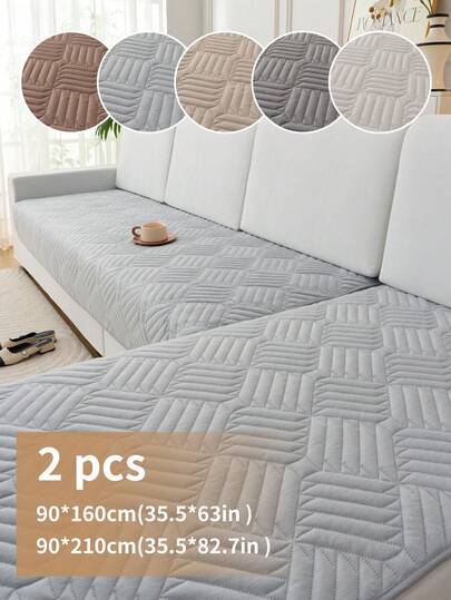 غطاءان من القماش الناعم للأريكة، وسائد أريكة ذات لون واحد ناعمة، قابلة للغسل في الغسالة، لغرفة النوم والصالة والمكتب وديكور المنزل، مناسبة للأريكة المفردة والمزدوجة والثلاثية والرباعية والقطاعية