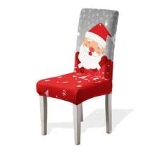 1/4/6pcs Christmas Print Stretch Dining Chair Covers, Cartoon Holiday Decor Dust-Proof Full Chair Slipcovers Home Decor Christmas Decorations Room Decor Christmas Decorations Home - Multicolor - View 29