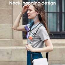 Portable Digital Display Fan, Foldable Handheld Fan, Supports USB Charging, Battery Capacity 1200 MAh, Has 5 Adjustable Settings, Suitable For Travel, Outings And Office Use. - Multicolor - View 11