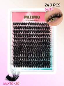12 Bandejas/240 Peças Agrupamentos de Cílios Fofos 40D/60D/80D/100D/120D/160D/200D Cílios Grossos 5D 10-20mm Segmentados Falso Cílios de Vison Encaracolados CC/C/D/DD Extensão de Cílios Maquiagem Ferramentas Agrupamentos de Cílios, Agrupamentos de Cílios, Cílios Individuais, Cílios, Cílios Falsos