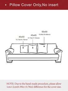 1pc Fashionable Floral & Pearl Pattern Printed Throw Pillow Cover, Home Decor Cushion Cover Without Insert, Suitable For Sofa, Living Room, Back To School, School Supplies - Multicolor - View 7