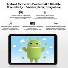 Blackview ZENO 8英寸平板电脑，带SIM卡槽，Android 15游戏平板电脑，配备可拆卸支架，4GB+64GB，8英寸双卡双待4G LTE和5G WiFi，90Hz高清显示屏，支持Widevine L1和GPS