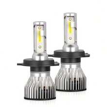 2 件 45000LM H1 H4 H7 H11 H13 超亮 LED 灯泡 9005 HB3 9006 HB4 进口 DOB 芯片汽车 LED 远近光雾灯车头灯汽车大灯，不含电池 - 銀色 - 查看 17