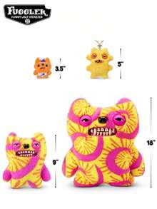 Spin Master ZURU 18英寸巨型毛绒玩偶 - 丑萌龅牙怪兽 | 官方收藏玩偶，柔软毛绒抱枕，可爱怪兽造型，绝佳生日礼物 - 15733E 奇幻巨寶古牙怪(黃色) - 查看 3