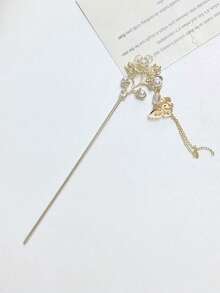 1/2/3/6件套新款中式发夹组合，法式简约休闲时尚复古优雅锌合金材质汉服发饰，新款中式发髻夹，流苏发簪，中式服饰头饰，高端品质，情人节、上学、发饰的完美礼物