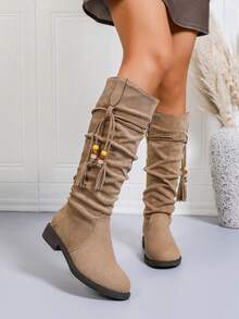 Western Style Holiday Minimalist Fashion Romantic Cute Sexy Versatile Comfortable Low Price Beautiful Handsome Perfect Figure Women Knee-High Boots, Boots, Snow Boots, Western Boots, Vacation, Outdoor, Casual, Sports Boots, Thigh-High Boots