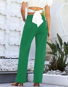 Jeans High Waisted Straight Leg Loose Jeanshalloween - Greener - 查看 3