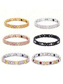 1 Stück kreatives DIY abnehmbares Armband mit Kreuz und eingearbeiteten Diamanten, geeignet als Weihnachtsgeschenk für Freunde/Klassenkameraden/Freundinnen/Familie mit verstellbarem Armband