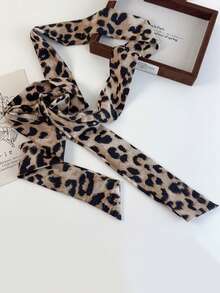 A Maillard Leopard Print Neck With A Feminine Sense Of Advanced Ribbon Scarf Multi-Purpose Hair Belt Belt Decoration Fall Hair Band Winter Headband Hair Accessories For Women For Vacation Outfits Woman Women Bandanas Soft Headwrap