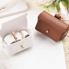 Personalized Dog Proposal Ring Pouch | Pet Proposal Creative | Leather Ring Box For Dog Proposal | Dog Collar Ring Box - Multicolor - View 3