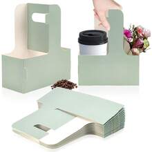 15 peças/pacote Suporte de Copo Descartável de Papel Kraft Grosso, Adequado para Embalagem de Flores, Café, Chá com Leite para Viagem