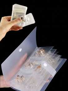 1pc Clear Seal Stamp Storage Folder, Plastic Storage Photo Album, Seal Bag Storage Keeper, Card Folder Storage Bag, For DIY Scrapbooking Art Craf ﻿