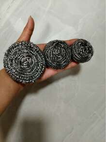 1/6/12 Stainless Steel Kitchen Cleaning Balls - Non-Electric Dishwashers, Suitable For Bowls, POTS, Stoves, Stainless Steel Brushes And Steel Bristles, Cleaning Supplies, Christmas