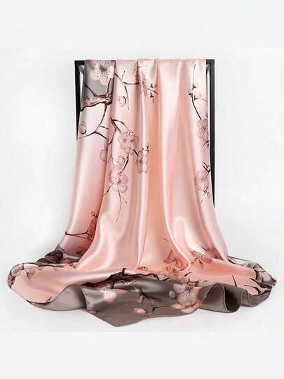 1 peça 90 cm cachecol quadrado primavera e verão novo brilhante colorido estampado lenços de seda femininos cetim seda suave protetor solar xale cachecol faixa de cabeça ou lenço de cabeça bandana, faixa de cabelo, faixa de cabeça ideal para dar um toque especial ao seu visual