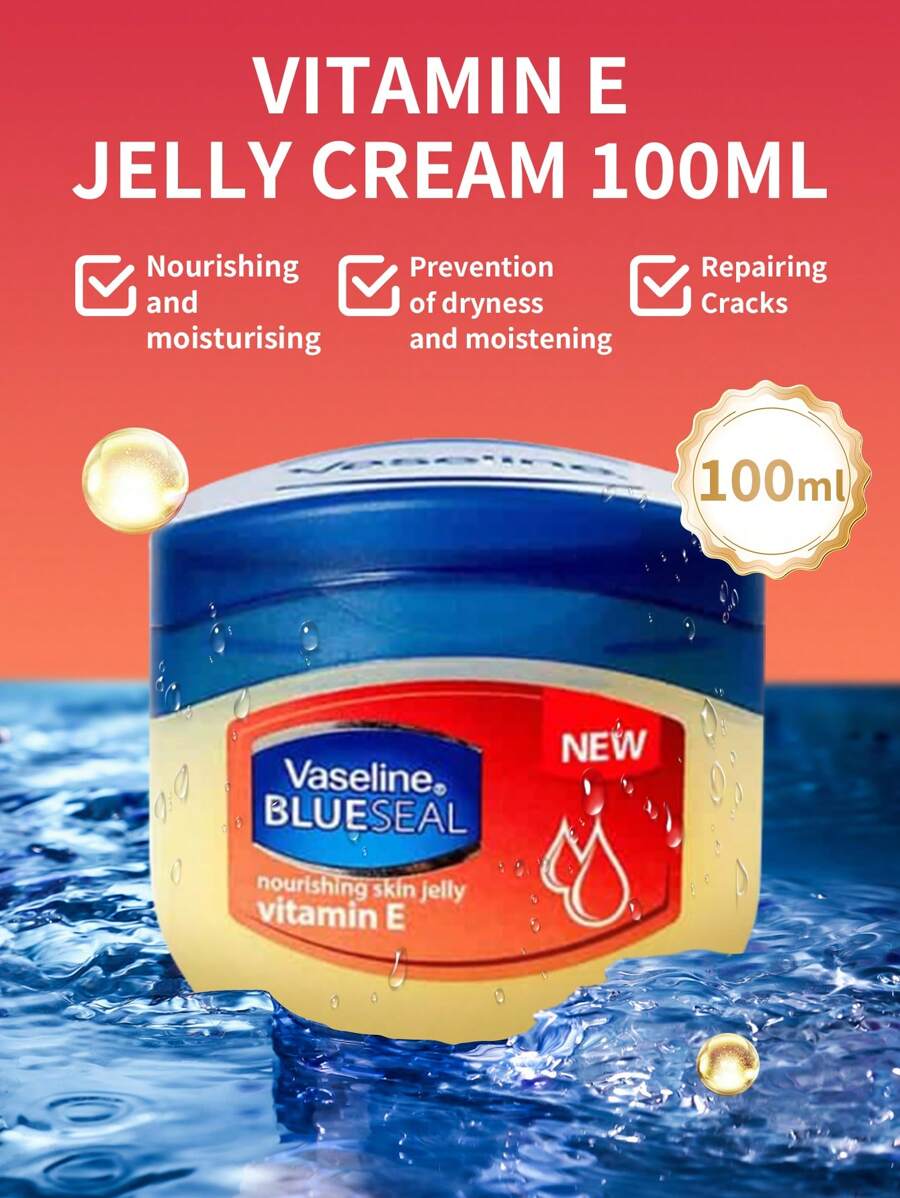 Vaseline 1瓶100毫升凡士林维生素E微晶凝露 - 深层补水，抚平干燥肌肤，适合全身日常护理