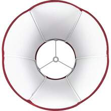 Set Of 2 Burgundy Silk Scalloped Lamp Shade Petal Edge Braid With Burgundy Fringe Trim 6x13x10.6 Spider Victorian Bell Lamp Shades Replacement Shades For Table Floor Lamps Easy Assembly - Màu Đỏ Sâu - Xem 4