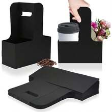 15 peças/pacote Suporte de Copo Descartável de Papel Kraft Grosso, Adequado para Embalagem de Flores, Café, Chá com Leite para Viagem