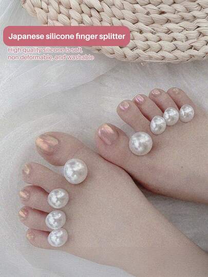 8 Stück Silikon Fingerspreizer Maniküre Werkzeug, Zehennagel Silikon Spreizer, Zehenspreizer Maniküre Hilfswerkzeug Set
