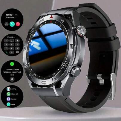 W&O 2025 New Smart Watch For Android IOS With Bluetooth Calling/Music, Heart Rate/SpO2/Sleep Monitor, 7-15 Days Battery, IP67 Waterproof, NFC Payment, Customizable Menu, Fitness Tracker, Message Alerts, Remote Camera Control, Offline Payments,Black,Ideal For Men&Women Workout,Birthday,Gym,Camping