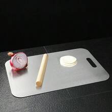 1 件优质不锈钢切菜板套装 - 耐用、易于清洁、适合厨房、节省空间、防锈、适用于食物 - 銀色 - 查看 2