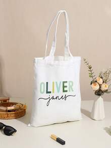 Sacs fourre-tout personnalisés avec lettre de nom - Idées de sacs cadeaux réutilisables - Parfait pour les faveurs de fête - Idées de cadeaux et excellents cadeaux pour maman et la famille lors des sorties printanières, des vacances, des achats et des jours fériés