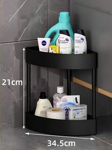 Corner Bathroom, Triangular Corner Rack, Floor-Standing Toilet, Washroom, Bathroom, Storage Rack, Gap, Multi-Layer Kitchen Storage Rack Bathroom - Multicolor - View 15